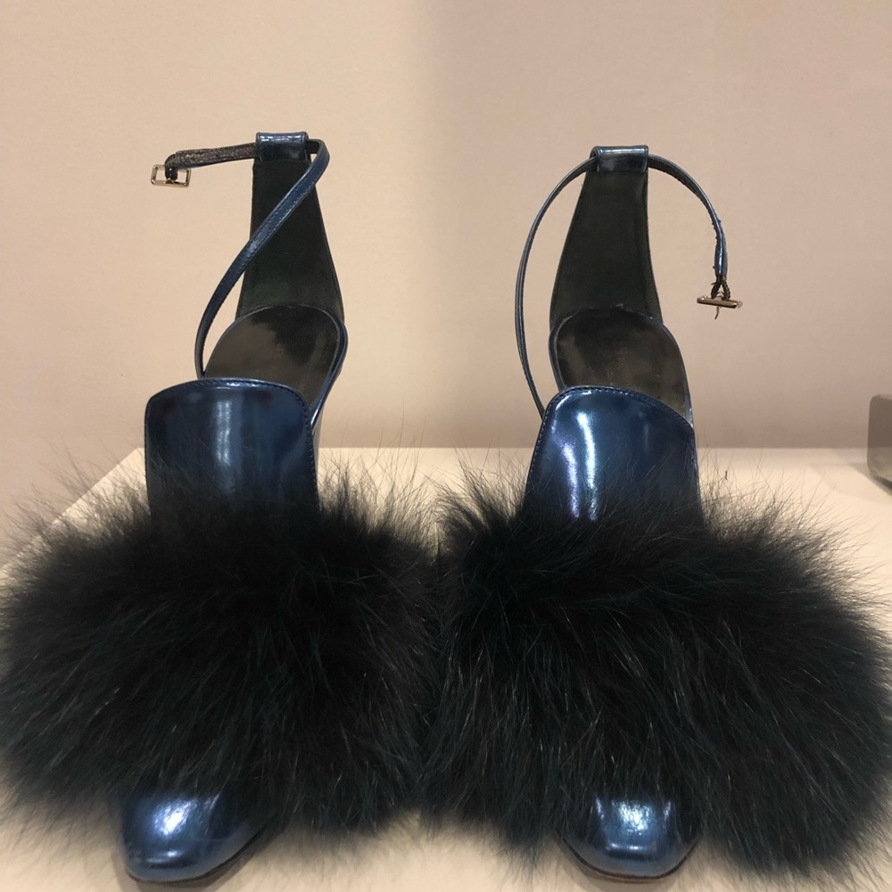 Alexander Wang Chantal Fox Fur Sandal